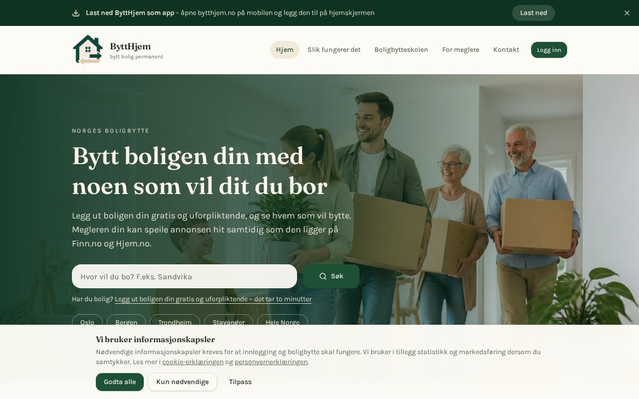 Forhåndsvisning av ByttHjem